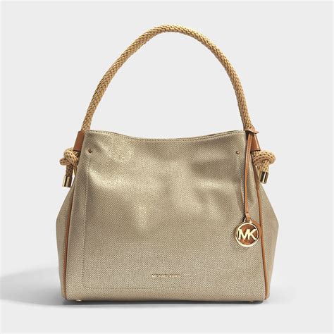 michael kors large canvas and leather tote|Michael Kors large grab bag.